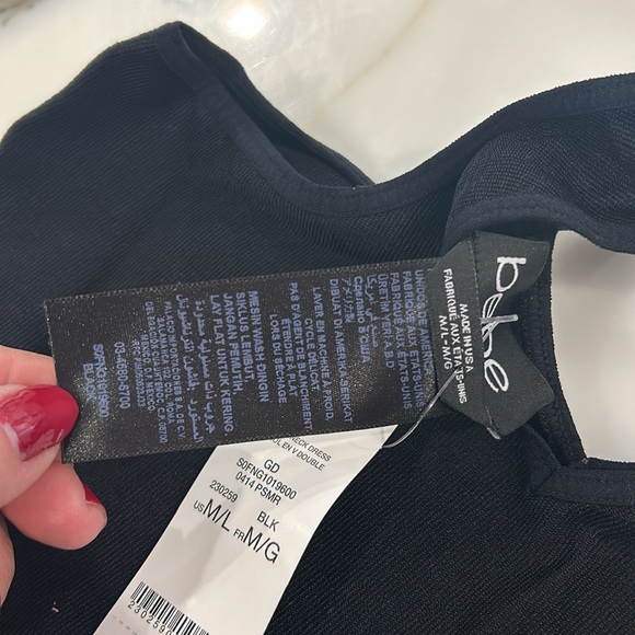 BeBe Black Dress with Waist Cutouts-M/L-NWT - Picture 4 of 8